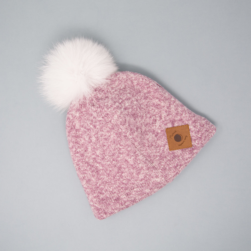 Tuque doublée de polar surcyclée - Avec pompon