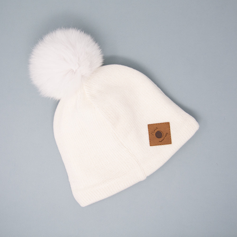 Tuque doublée de polar surcyclée - Avec pompon
