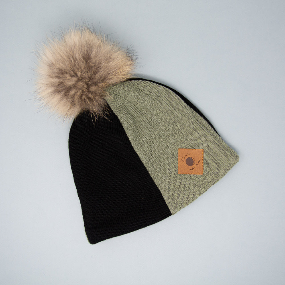 Tuque doublée de polar surcyclée - Avec pompon