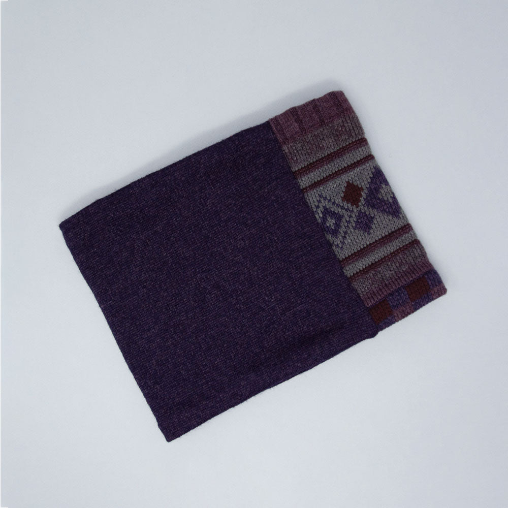 Cache-cou de tricot doublé surcyclé