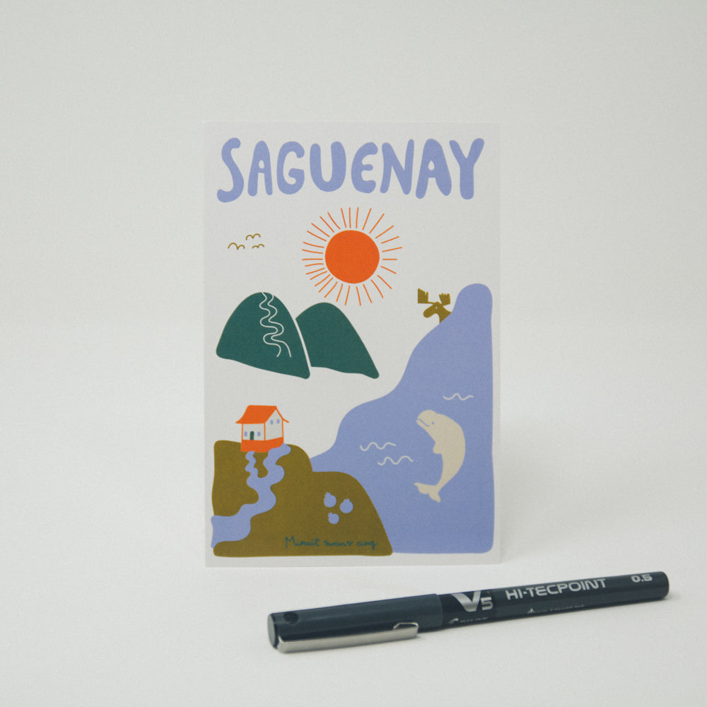 Carte postale illustrée - Saguenay