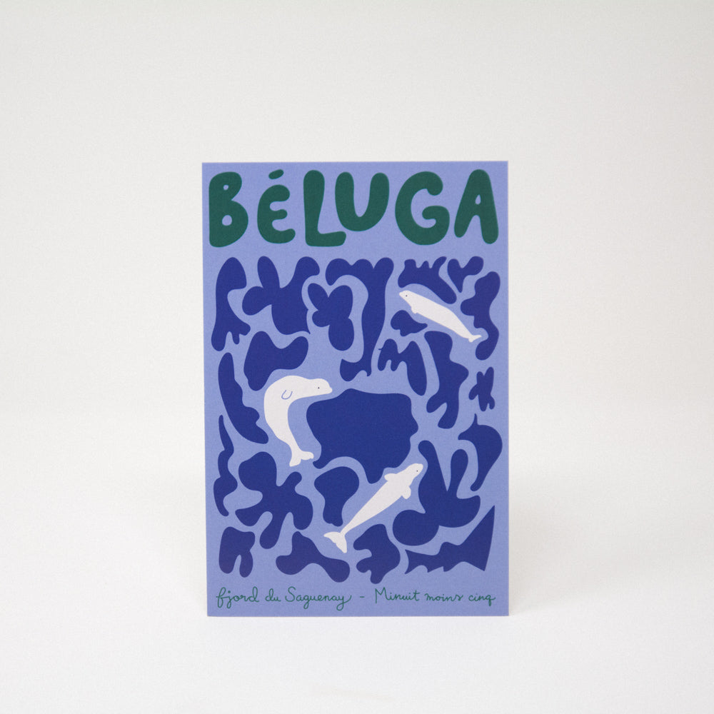 Carte postale illustrée - Béluga