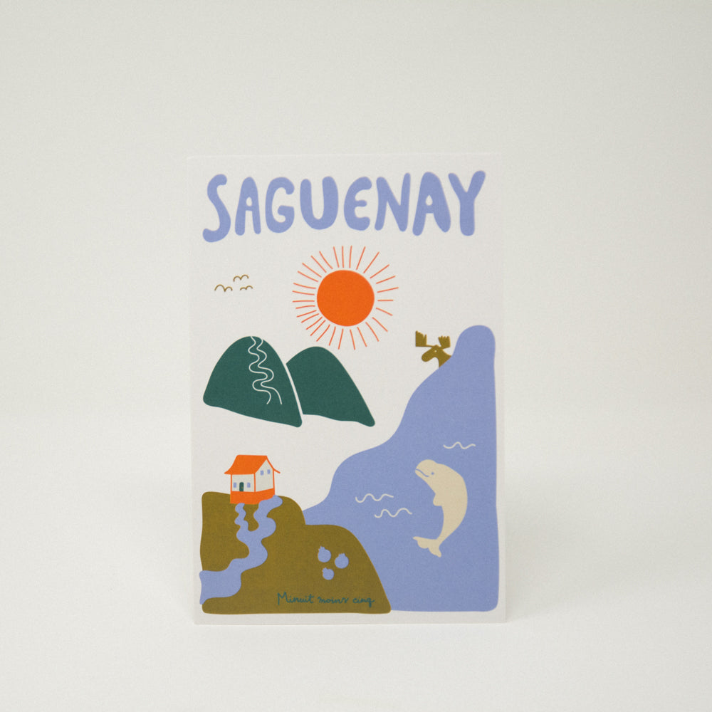 Carte postale illustrée - Saguenay