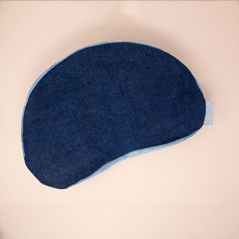 Coussin de yoga en tissu surcyclé et écales de sarrasin