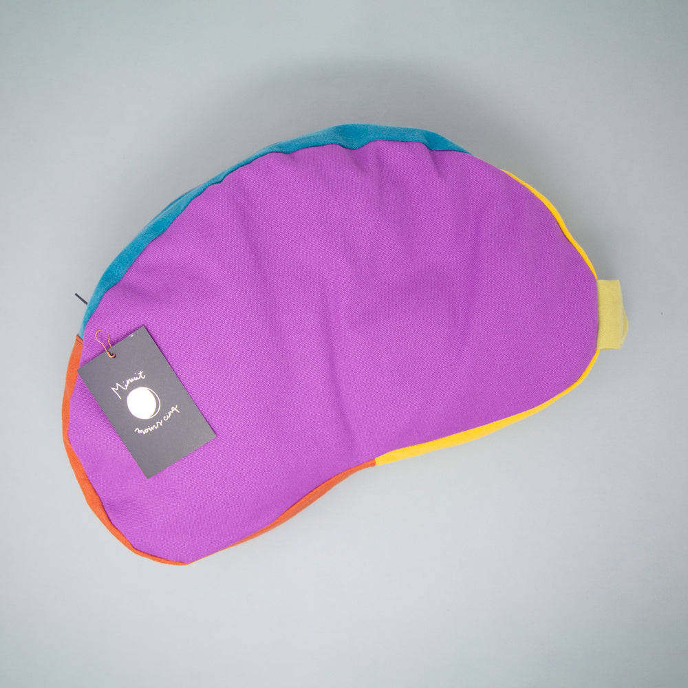 Coussin de yoga en tissu surcyclé et écales de sarrasin