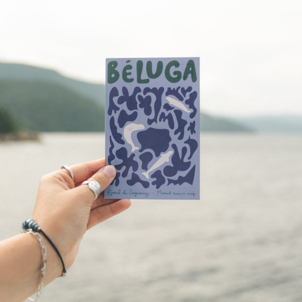 Carte postale illustrée - Béluga