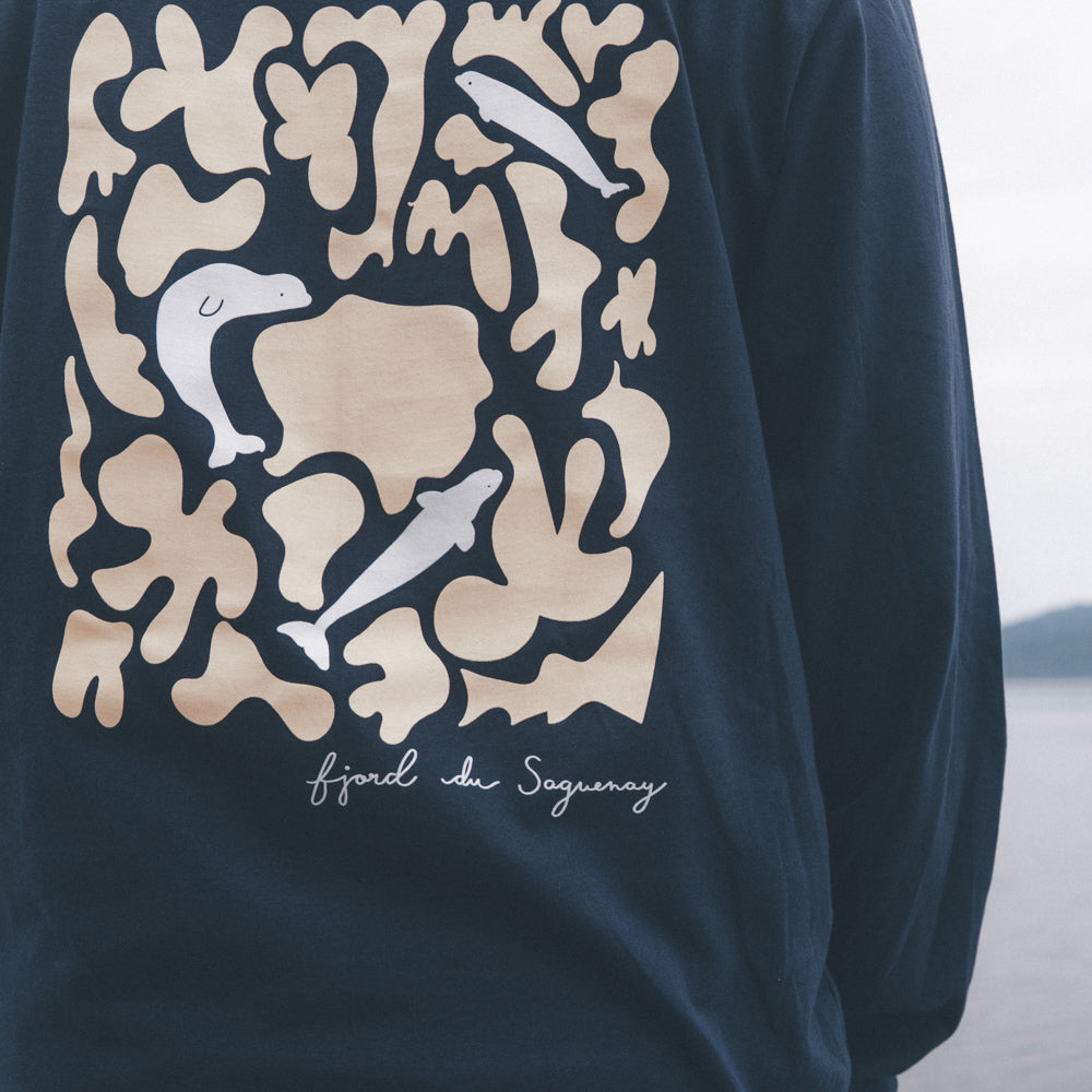 T-shirt manches longues imprimé Béluga - Unisexe