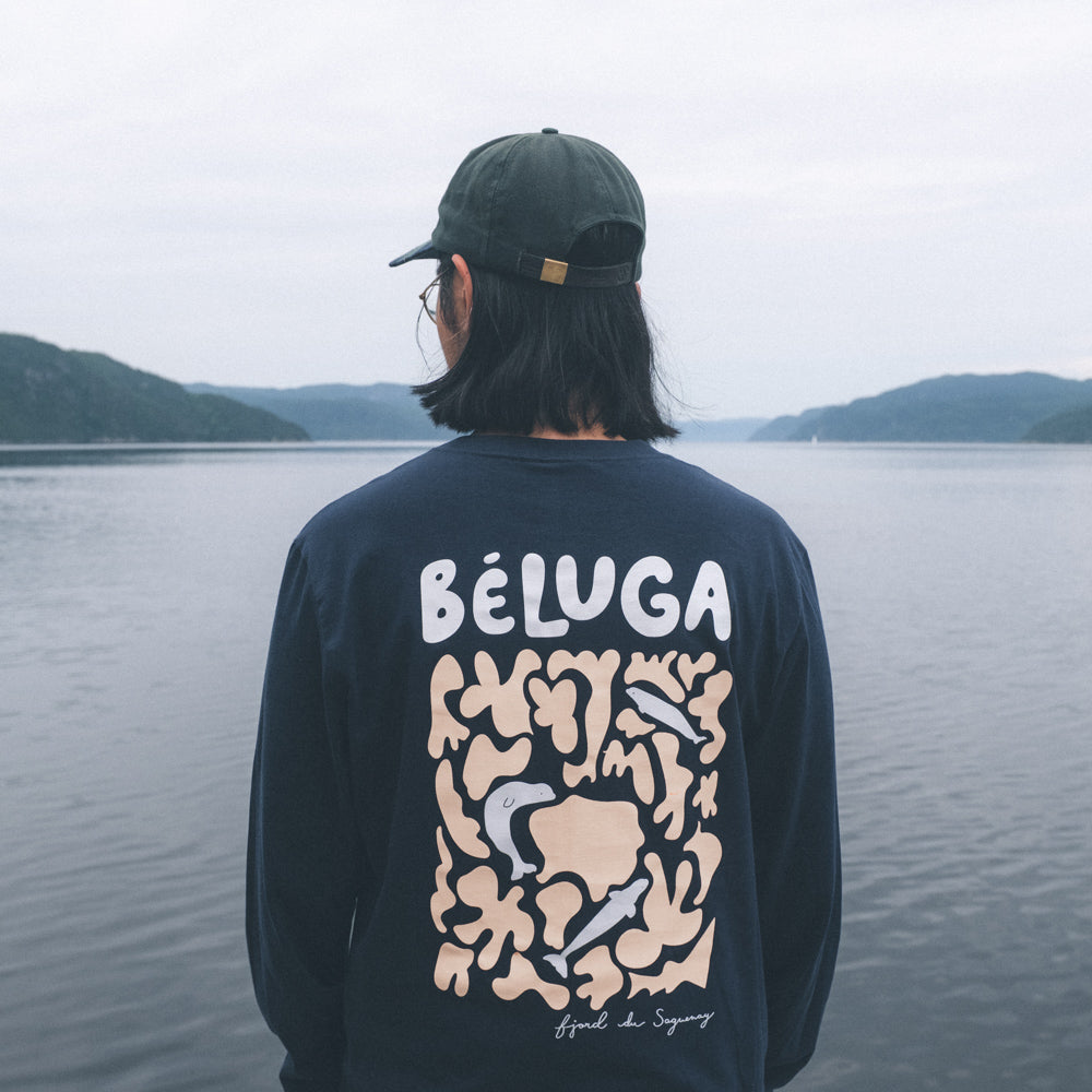 T-shirt manches longues imprimé Béluga - Unisexe
