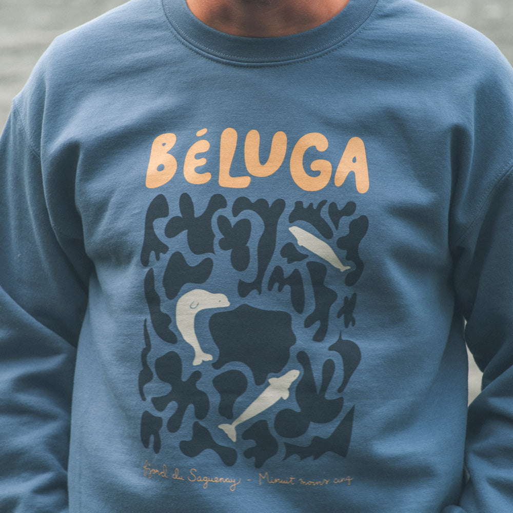 Coton ouaté imprimé Béluga - Unisexe