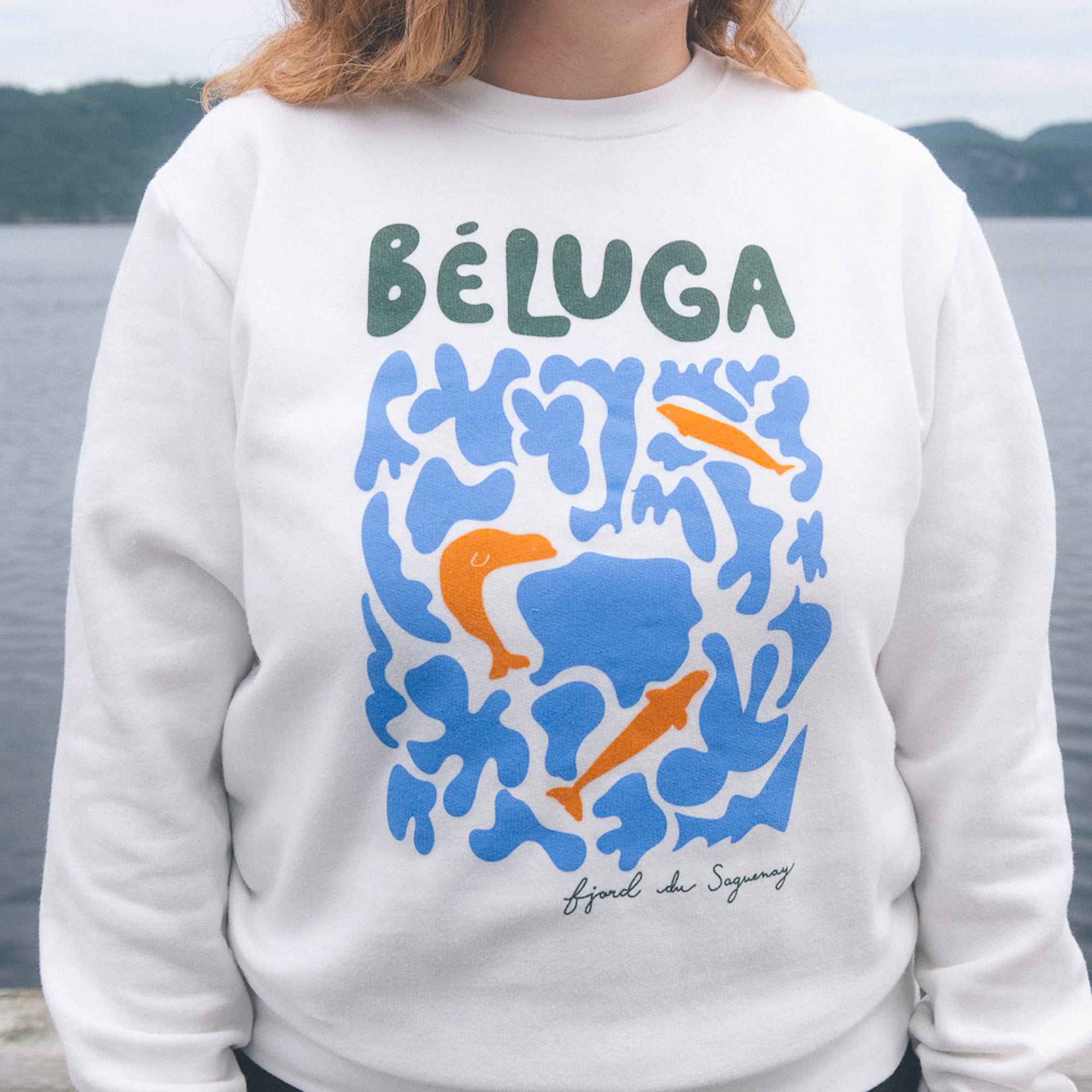 Coton ouaté imprimé Béluga - Unisexe