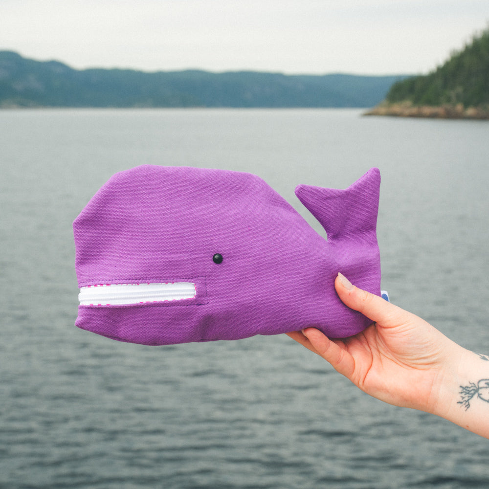 Étui à crayons en forme de baleine surcyclé