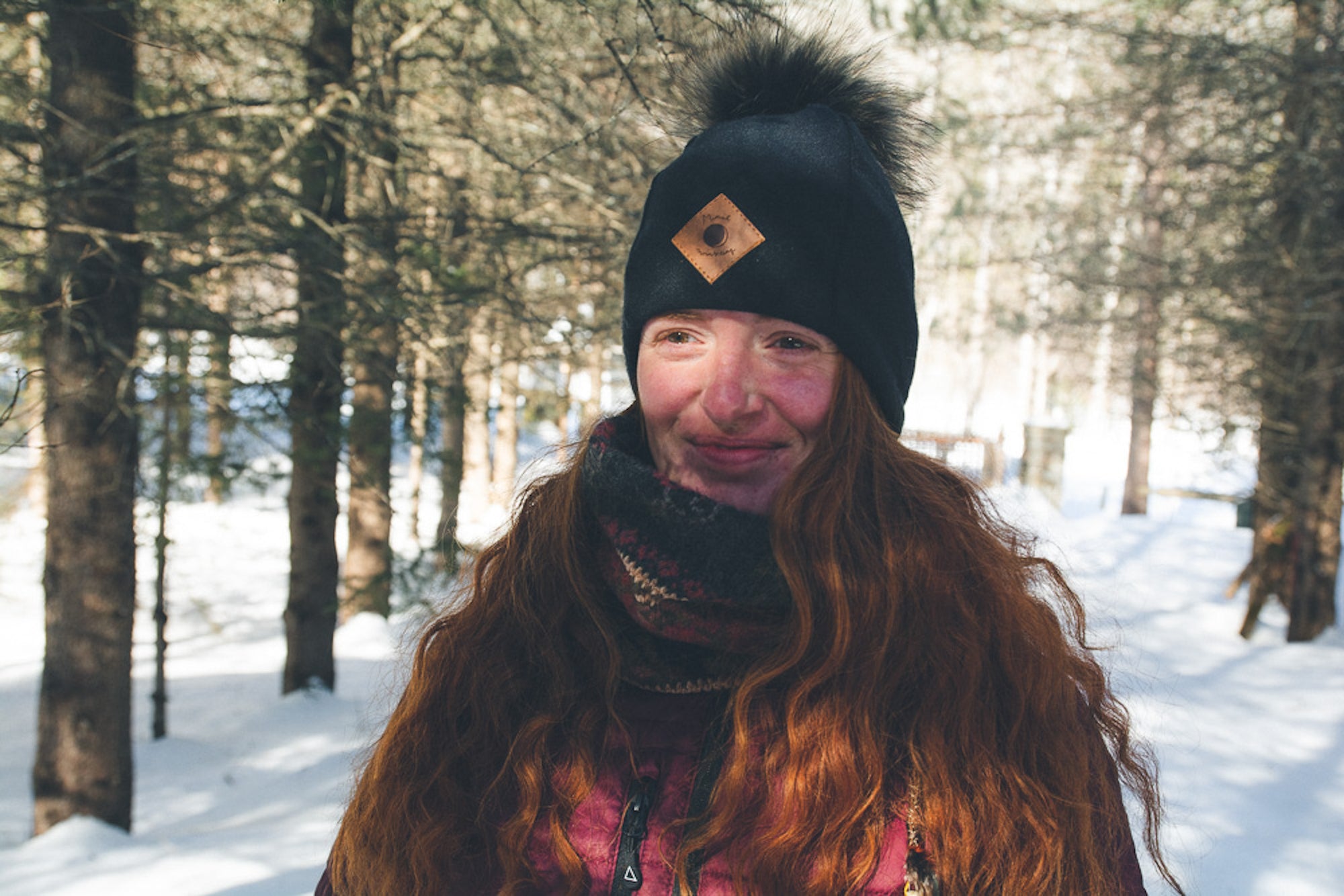 Tuque doublée de polar surcyclée - Avec pompon