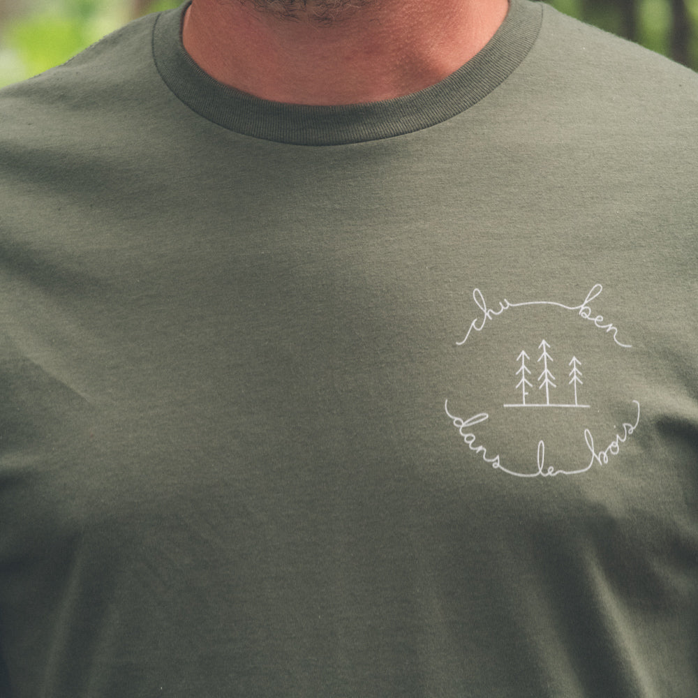 T-shirt imprimé Chu ben dans le bois - Unisexe