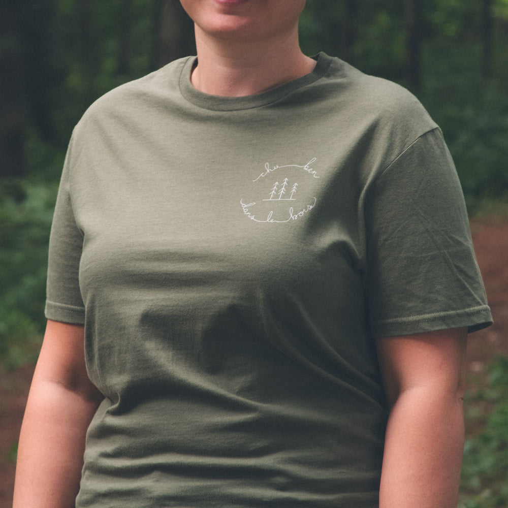 T-shirt imprimé Chu ben dans le bois - Unisexe