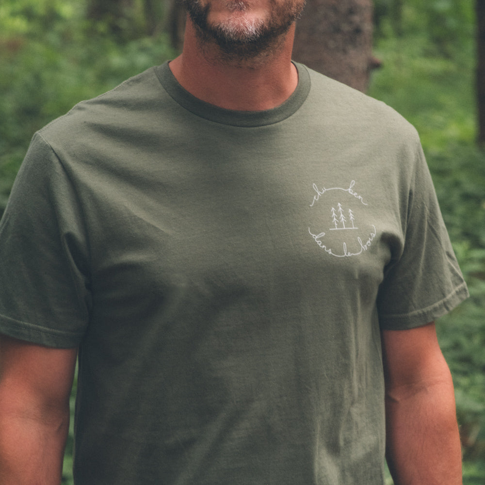 T-shirt imprimé Chu ben dans le bois - Unisexe