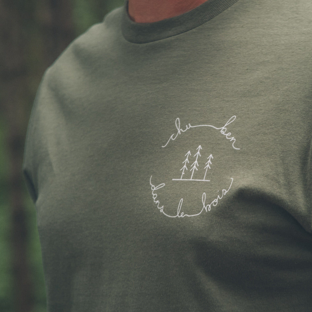 T-shirt imprimé Chu ben dans le bois - Unisexe