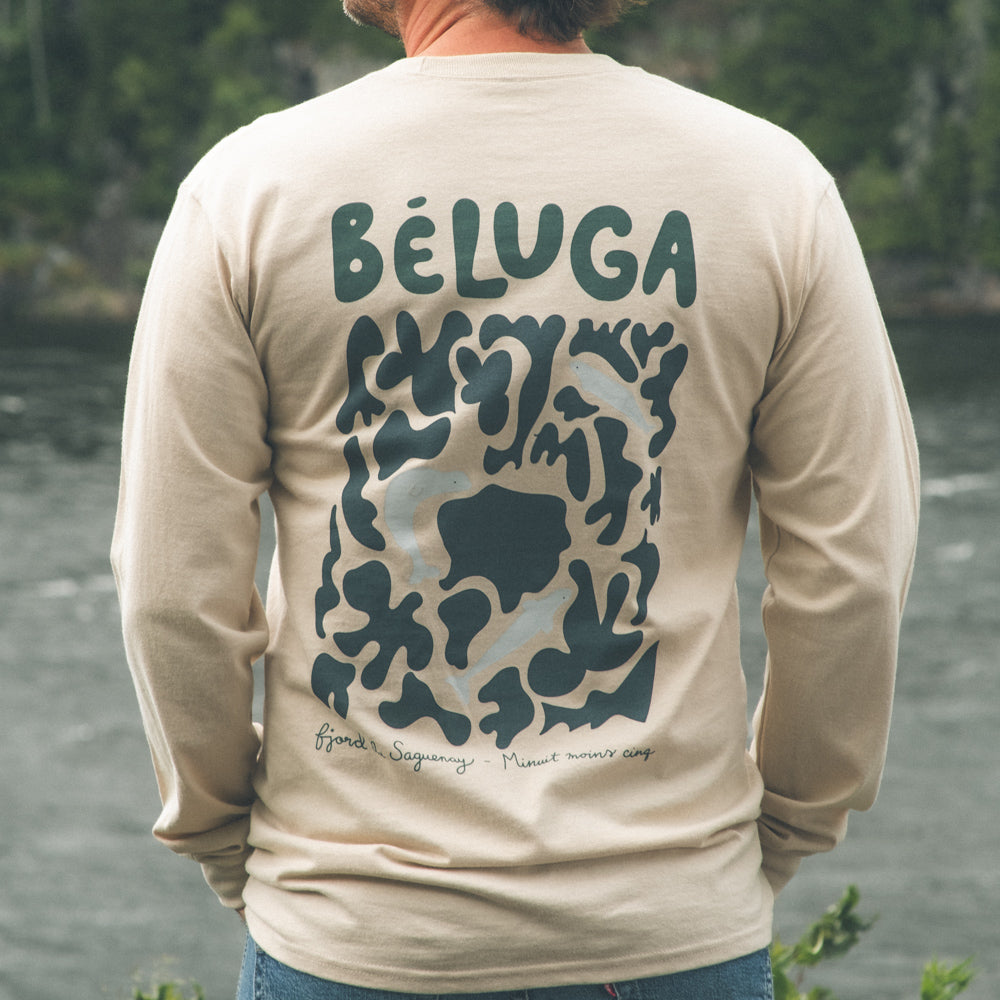 T-shirt manches longues imprimé Béluga - Unisexe