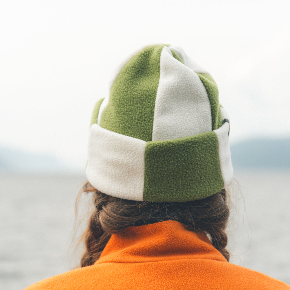 Tuque roulée en polaire surcyclée - Longue