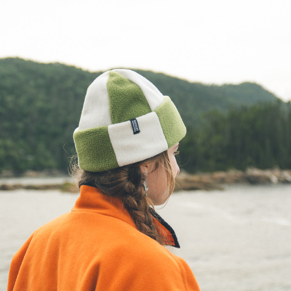Tuque roulée en polaire surcyclée - Longue