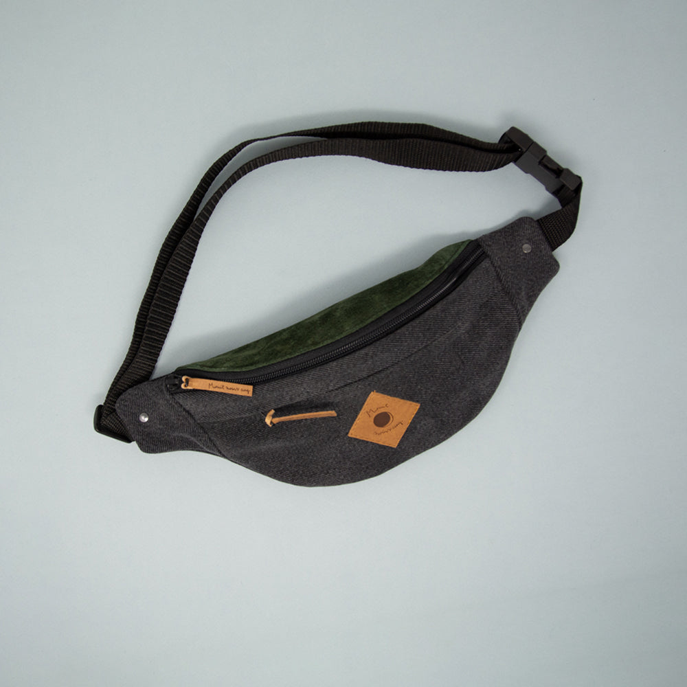 Sac banane 1L surcyclé - Dessus en suède - Classique