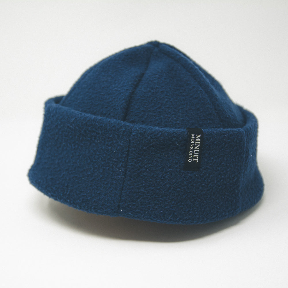 Tuque roulée en polaire surcyclée - Courte
