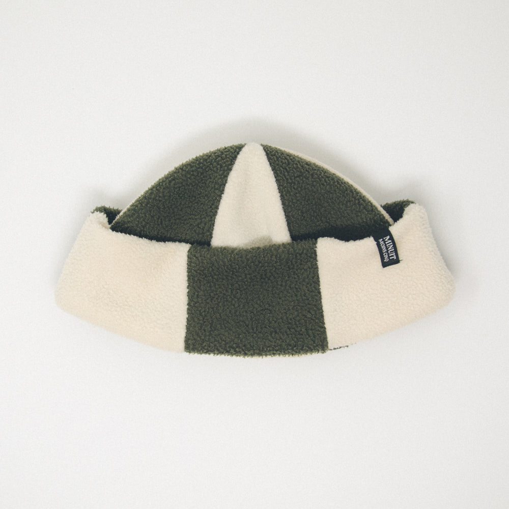 Tuque roulée en polaire surcyclée - Courte