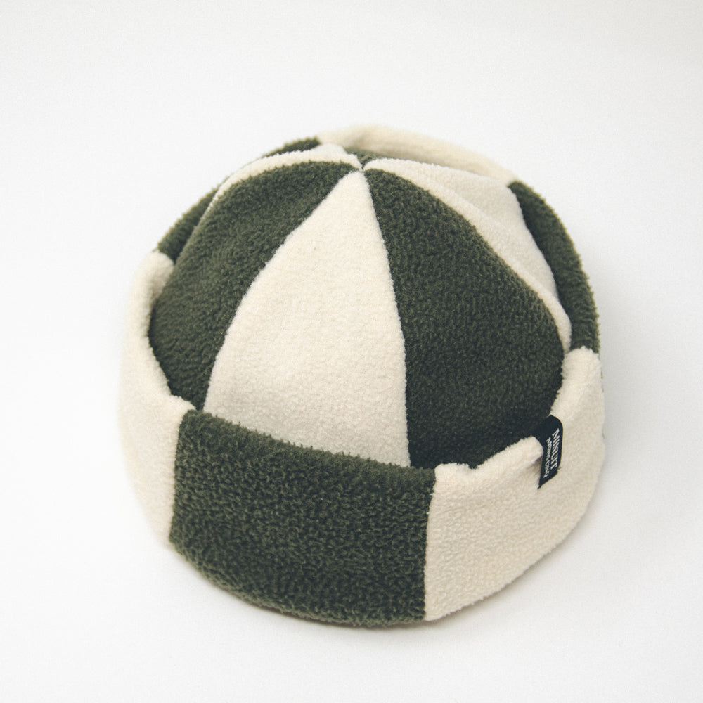 Tuque roulée en polaire surcyclée - Courte