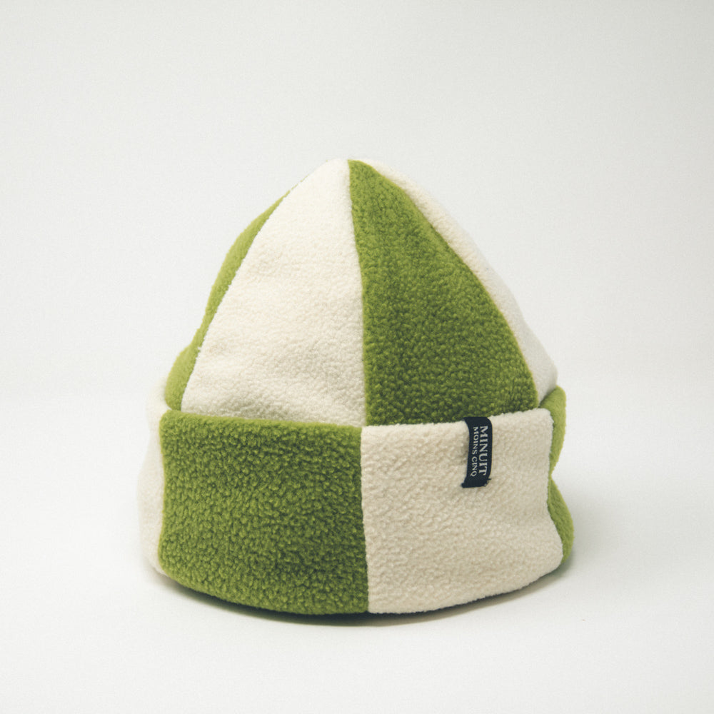 Tuque roulée en polaire surcyclée - Longue