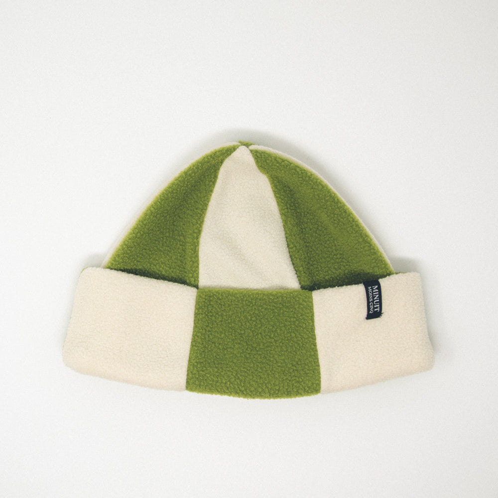 Tuque roulée en polaire surcyclée - Longue