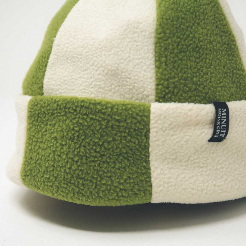 Tuque roulée en polaire surcyclée - Longue
