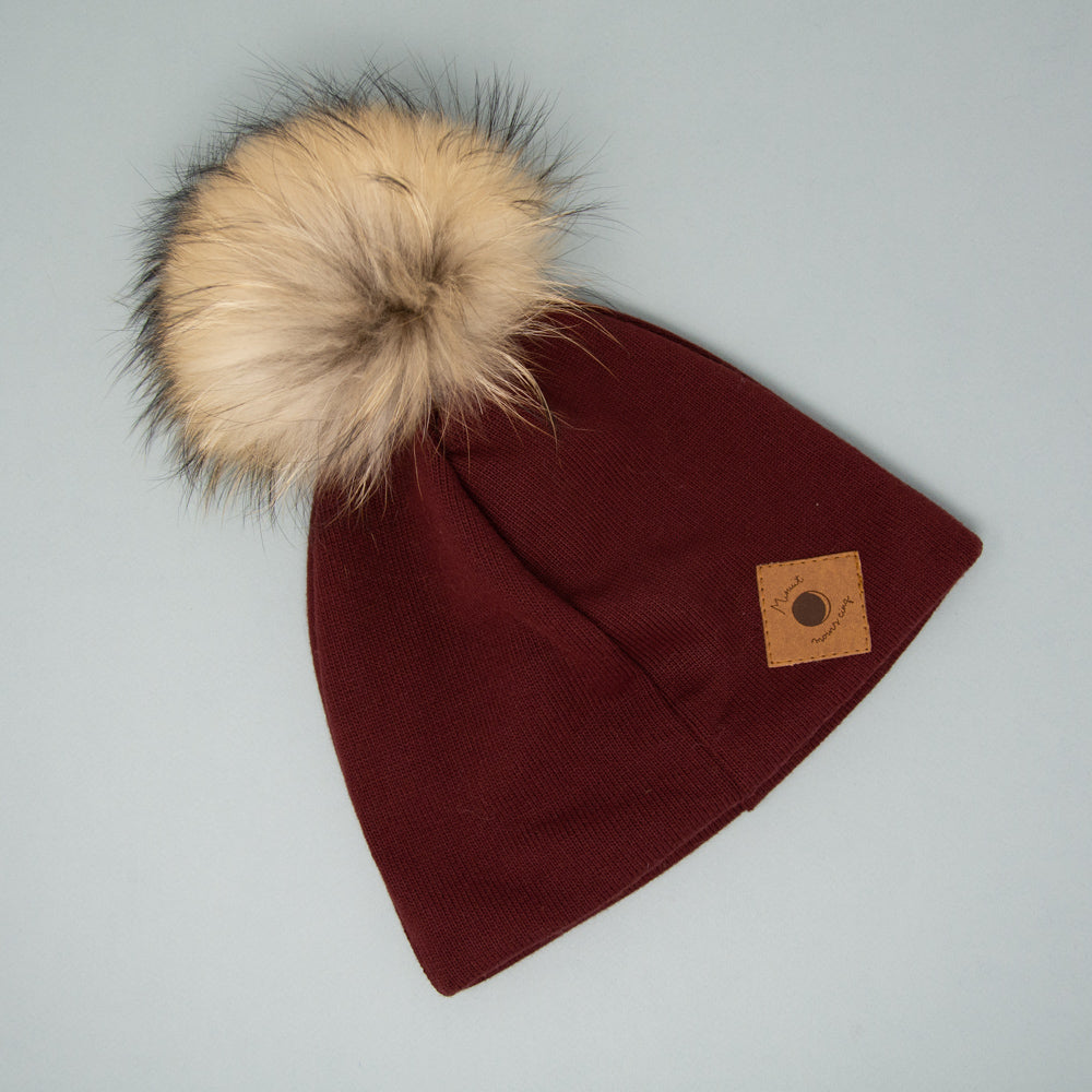 Tuque légère surcyclée - Avec pompon