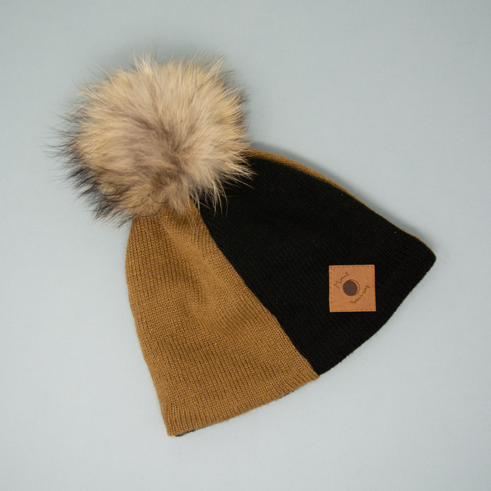 Tuque doublée de polar surcyclée - Avec pompon
