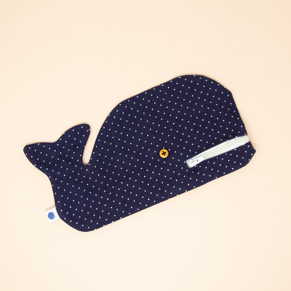 Étui à crayons en forme de baleine surcyclé