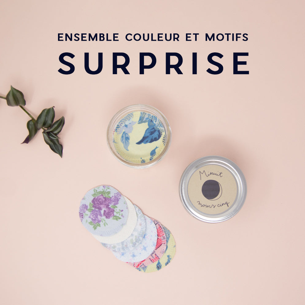 Cotons démaquillants surcyclés lavables - Ensemble de 25 dans un pot masson - Couleurs surprises