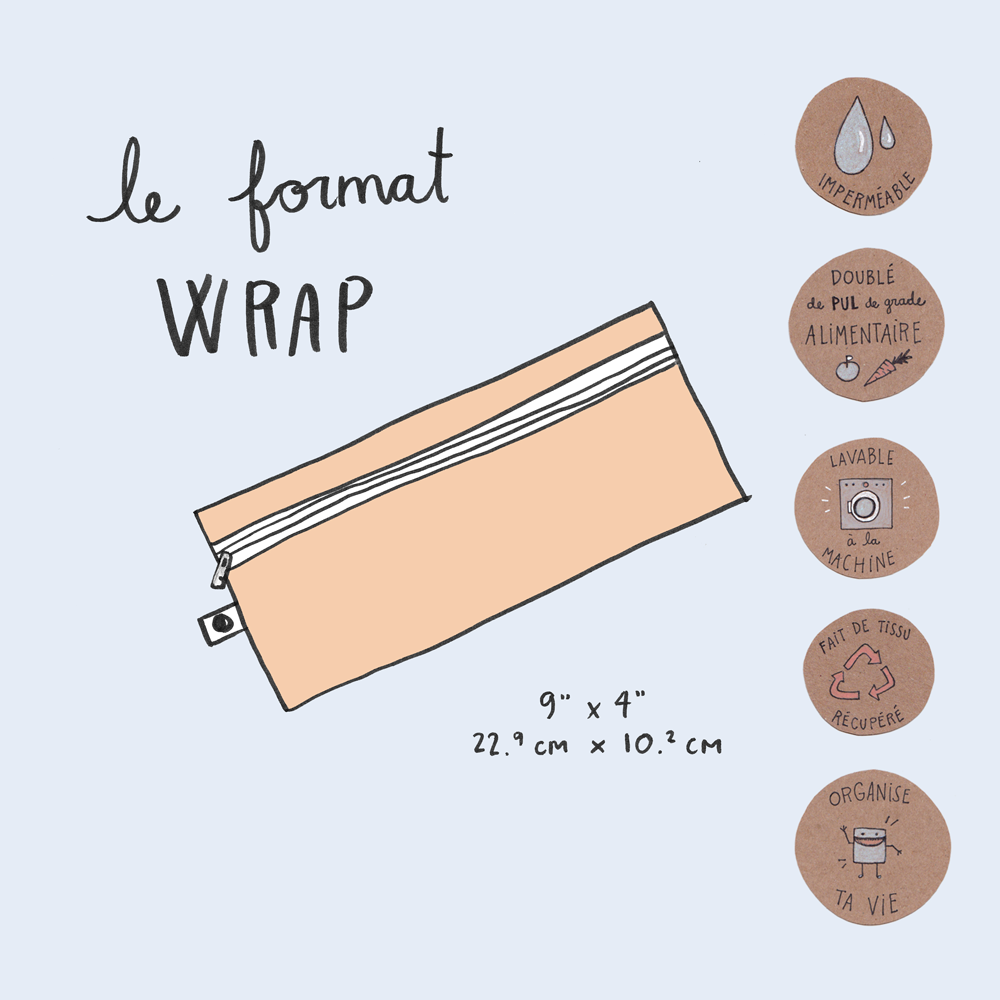 Le Solo wrap - Vieux rose - Minuit moins cinq