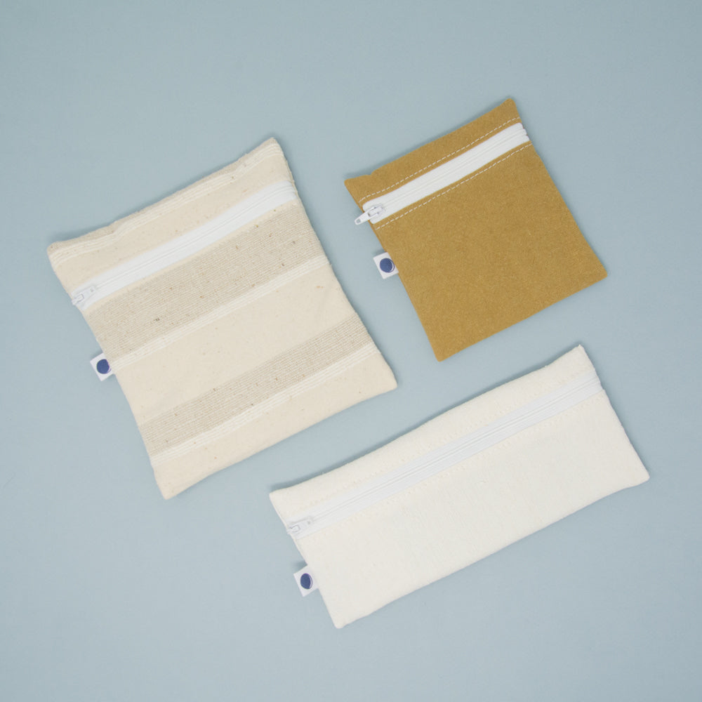 Sacs à collation formats variés surcyclés - Ensemble de 3