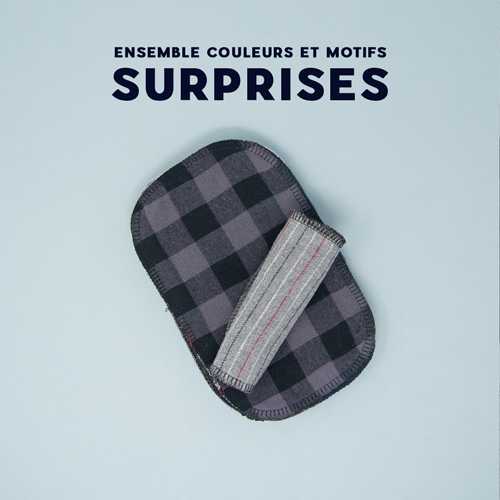 Papiers de toilette lavables surcyclés - Ensemble de 10 aux motifs et couleurs surprises